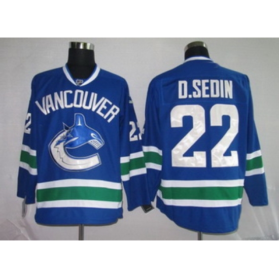 Hockey Jerseys Vancouver Canucks 22 D.SEDIN blue Hockey Jerseys Vancouver Canucks 22 D.SEDIN blue