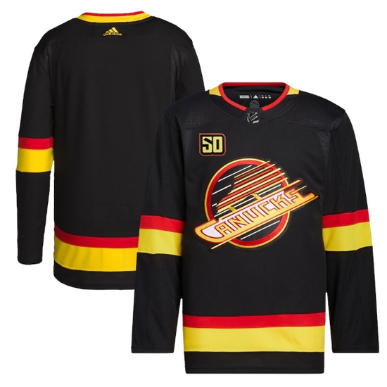 Men Vancouver Canucks Blank 50th Anniversary Black Stitched jersey Men Vancouver Canucks Blank 50th Anniversary Black Stitched jersey