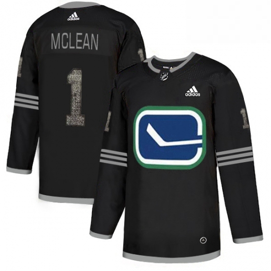 Mens Adidas Vancouver Canucks 1 Kirk Mclean Black 1 Authentic Classic Stitched NHL Jersey Mens Adidas Vancouver Canucks 1 Kirk Mclean Black 1 Authentic Classic Stitched NHL Jersey