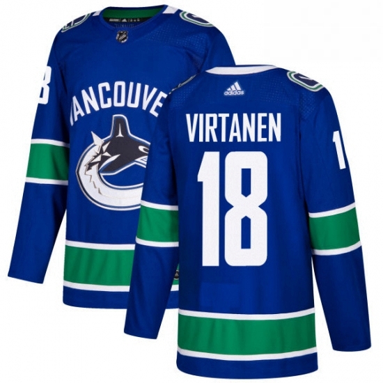 Mens Adidas Vancouver Canucks 18 Jake Virtanen Premier Blue Home NHL Jersey Mens Adidas Vancouver Canucks 18 Jake Virtanen Premier Blue Home NHL Jersey
