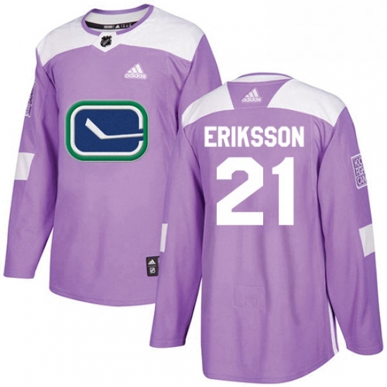 Mens Adidas Vancouver Canucks 21 Loui Eriksson Authentic Purple Fights Cancer Practice NHL Jersey Mens Adidas Vancouver Canucks 21 Loui Eriksson Authentic Purple Fights Cancer Practice NHL Jersey