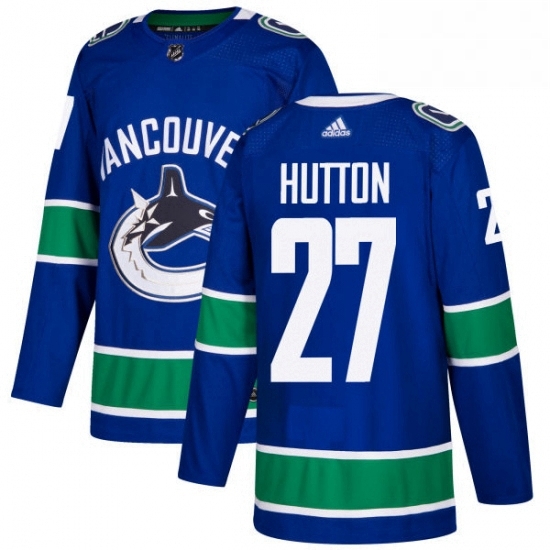 Mens Adidas Vancouver Canucks 27 Ben Hutton Authentic Blue Home NHL Jersey Mens Adidas Vancouver Canucks 27 Ben Hutton Authentic Blue Home NHL Jersey