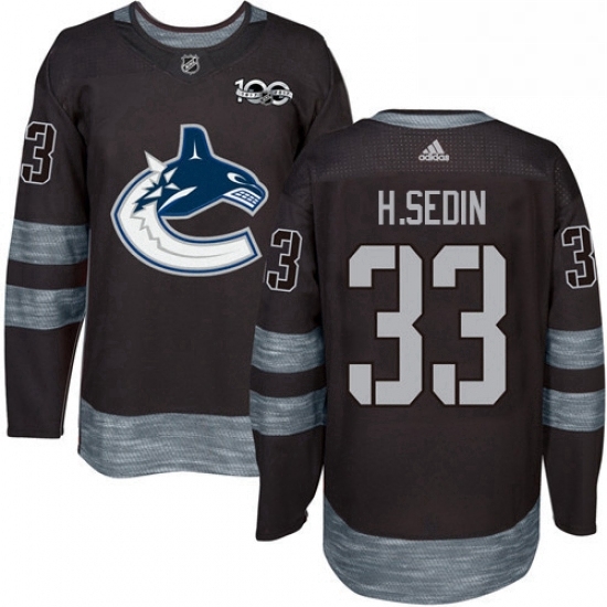 Mens Adidas Vancouver Canucks 33 Henrik Sedin Premier Black 1917 2017 100th Anniversary NHL Jersey Mens Adidas Vancouver Canucks 33 Henrik Sedin Premier Black 1917 2017 100th Anniversary NHL Jersey