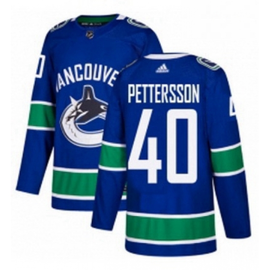 Mens Adidas Vancouver Canucks 40 Elias Pettersson Blue Home Authentic Stitched NHL Jersey Mens Adidas Vancouver Canucks 40 Elias Pettersson Blue Home Authentic Stitched NHL Jersey