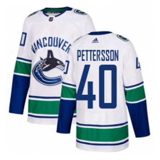 Mens Adidas Vancouver Canucks 40 Elias Pettersson White Road Authentic Stitched NHL Jersey Mens Adidas Vancouver Canucks 40 Elias Pettersson White Road Authentic Stitched NHL Jersey