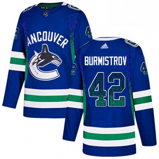 Mens Adidas Vancouver Canucks 42 Alex Burmistrov Authentic Blue Drift Fashion NHL Jersey Mens Adidas Vancouver Canucks 42 Alex Burmistrov Authentic Blue Drift Fashion NHL Jersey