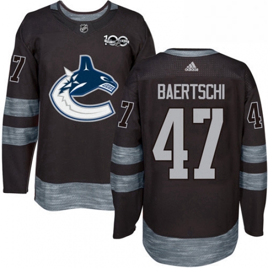 Mens Adidas Vancouver Canucks 47 Sven Baertschi Premier Black 1917 2017 100th Anniversary NHL Jersey Mens Adidas Vancouver Canucks 47 Sven Baertschi Premier Black 1917 2017 100th Anniversary NHL Jersey