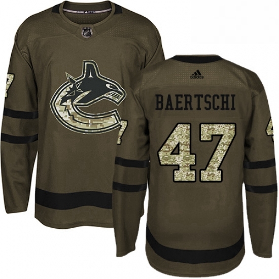 Mens Adidas Vancouver Canucks 47 Sven Baertschi Premier Green Salute to Service NHL Jersey Mens Adidas Vancouver Canucks 47 Sven Baertschi Premier Green Salute to Service NHL Jersey