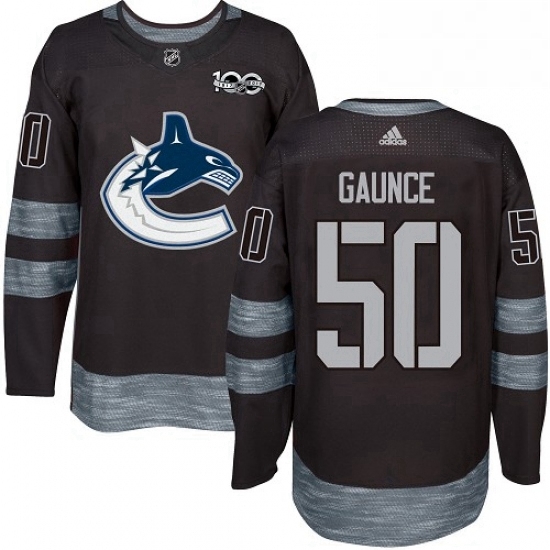 Mens Adidas Vancouver Canucks 50 Brendan Gaunce Authentic Black 1917 2017 100th Anniversary NHL Jersey Mens Adidas Vancouver Canucks 50 Brendan Gaunce Authentic Black 1917 2017 100th Anniversary NHL Jersey