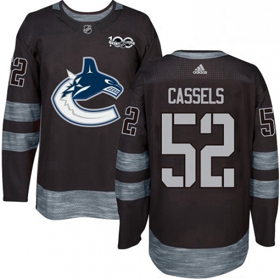 Mens Adidas Vancouver Canucks 52 Cole Cassels Premier Black 1917 2017 100th Anniversary NHL Jersey Mens Adidas Vancouver Canucks 52 Cole Cassels Premier Black 1917 2017 100th Anniversary NHL Jersey