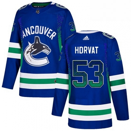 Mens Adidas Vancouver Canucks 53 Bo Horvat Authentic Blue Drift Fashion NHL Jersey Mens Adidas Vancouver Canucks 53 Bo Horvat Authentic Blue Drift Fashion NHL Jersey