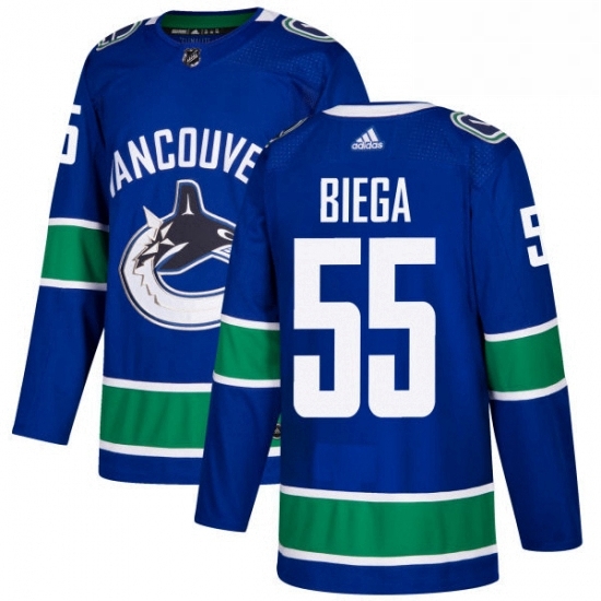 Mens Adidas Vancouver Canucks 55 Alex Biega Authentic Blue Home NHL Jersey Mens Adidas Vancouver Canucks 55 Alex Biega Authentic Blue Home NHL Jersey