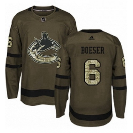 Mens Adidas Vancouver Canucks 6 Brock Boeser Premier Green Salute to Service NHL Jersey Mens Adidas Vancouver Canucks 6 Brock Boeser Premier Green Salute to Service NHL Jersey