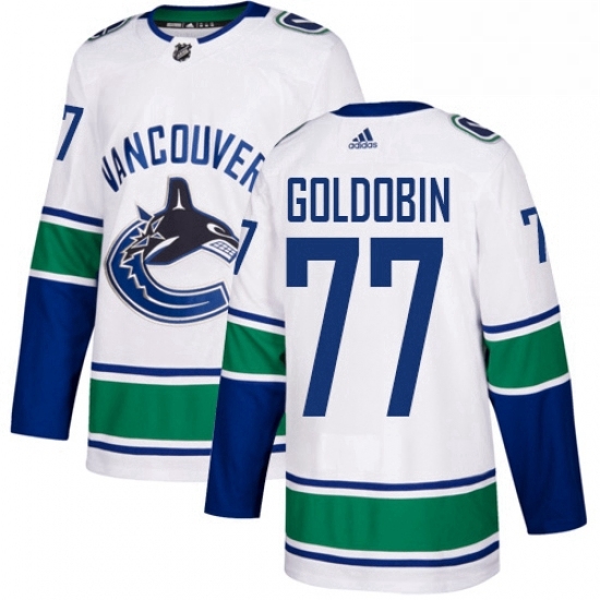 Mens Adidas Vancouver Canucks 77 Nikolay Goldobin White Road Authentic Stitched NHL Jersey Mens Adidas Vancouver Canucks 77 Nikolay Goldobin White Road Authentic Stitched NHL Jersey