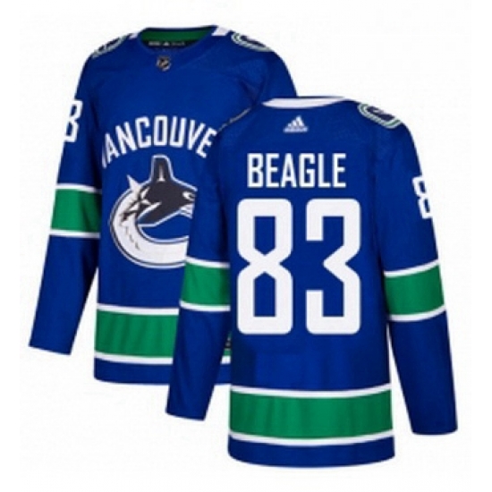 Mens Adidas Vancouver Canucks 83 Jay Beagle Authentic Blue Home NHL Jersey Mens Adidas Vancouver Canucks 83 Jay Beagle Authentic Blue Home NHL Jersey
