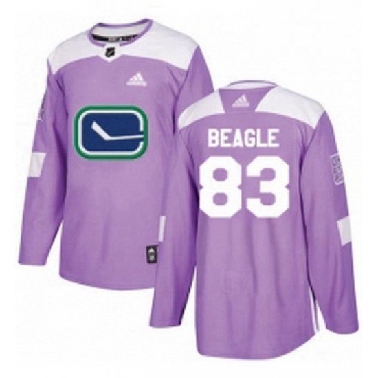 Mens Adidas Vancouver Canucks 83 Jay Beagle Authentic Purple Fights Cancer Practice NHL Jersey Mens Adidas Vancouver Canucks 83 Jay Beagle Authentic Purple Fights Cancer Practice NHL Jersey