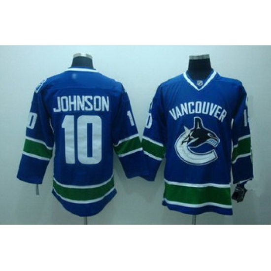 Vancouver Canucks 10 Johnson blue jersey Vancouver Canucks 10 Johnson blue jersey