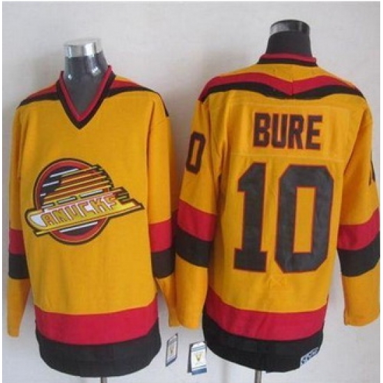 Vancouver Canucks #10 Pavel Bure Gold CCM Throwback Stitched NHL Jersey Vancouver Canucks #10 Pavel Bure Gold CCM Throwback Stitched NHL Jersey
