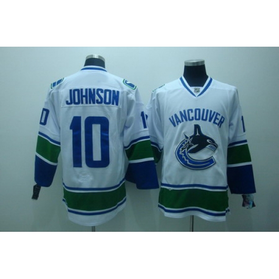 Vancouver Canucks 10 johnson white Hockey Jerseys Vancouver Canucks 10 johnson white Hockey Jerseys