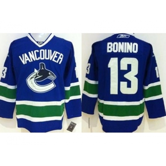 Vancouver Canucks #13 Nick Bonino Blue Stitched Jersey Vancouver Canucks #13 Nick Bonino Blue Stitched Jersey