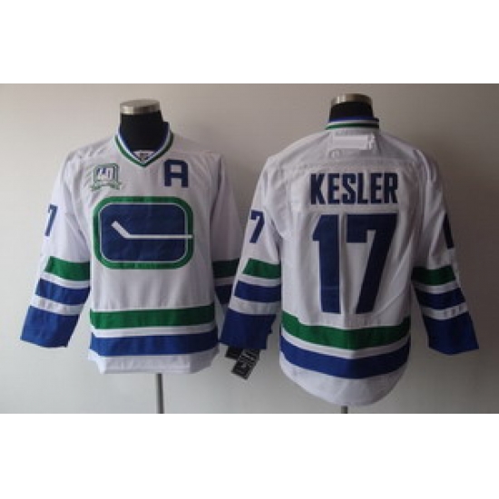 Vancouver Canucks 17 Ryan Kesler 40th Anniversary A Patch White Jersey Vancouver Canucks 17 Ryan Kesler 40th Anniversary A Patch White Jersey