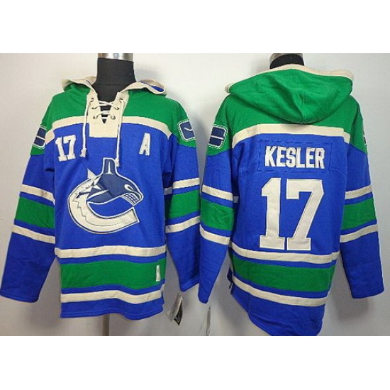 Vancouver Canucks 17 Ryan Kesler Blue Lace-Up NHL Jersey Hoodies Vancouver Canucks 17 Ryan Kesler Blue Lace-Up NHL Jersey Hoodies