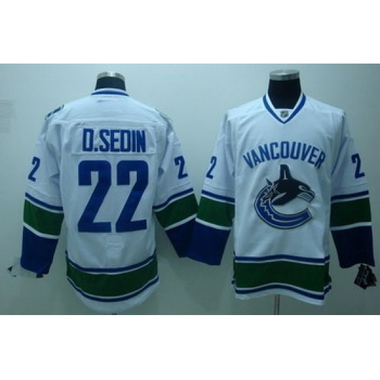 Vancouver Canucks 22 D.sedin white Jersey Vancouver Canucks 22 D.sedin white Jersey