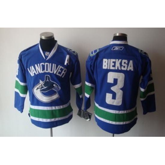Vancouver Canucks 3 Kevin Bieksa Blue Jersey Vancouver Canucks 3 Kevin Bieksa Blue Jersey