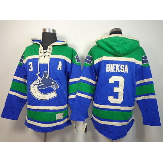 Vancouver Canucks 3 Kevin Bieksa Blue Lace-Up NHL Jersey Hoodies Vancouver Canucks 3 Kevin Bieksa Blue Lace-Up NHL Jersey Hoodies