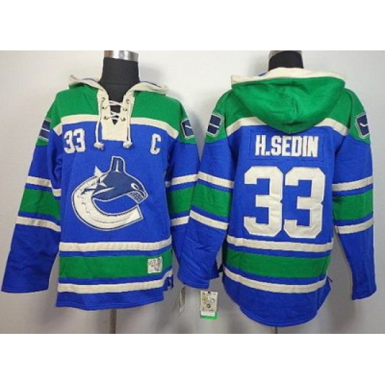 Vancouver Canucks 33 H.Sedin Blue Lace-Up NHL Jersey Hoodies Vancouver Canucks 33 H.Sedin Blue Lace-Up NHL Jersey Hoodies