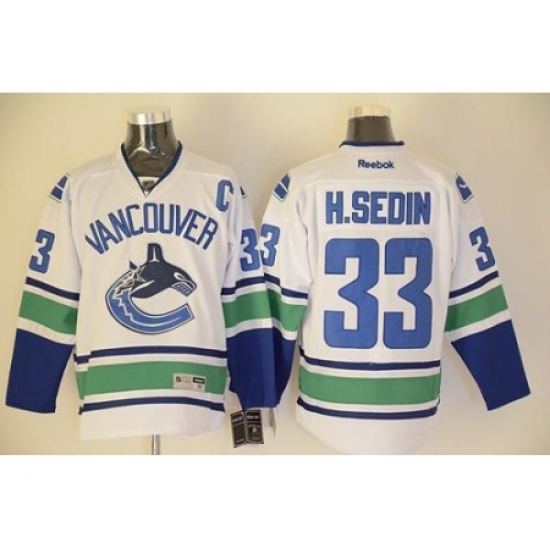 Vancouver Canucks #33 Henrik Sedin White Stitched NHL Jersey Vancouver Canucks #33 Henrik Sedin White Stitched NHL Jersey