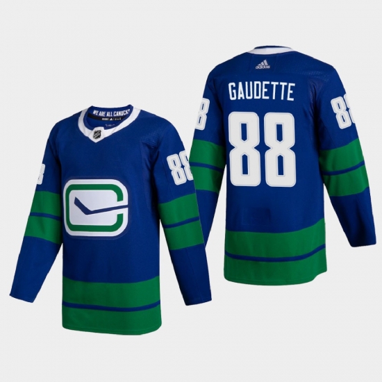 Vancouver Canucks 88 Adam Gaudette Men Adidas 2020 21 Authentic Player Alternate Stitched NHL Jersey Blue Vancouver Canucks 88 Adam Gaudette Men Adidas 2020 21 Authentic Player Alternate Stitched NHL Jersey Blue