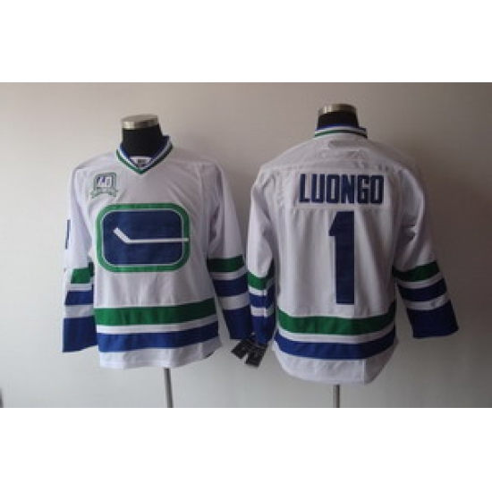 Vancouver Canucks Jersey 1 Roberto Luongo Third White Ice Hockey Jerseys Vancouver Canucks Jersey 1 Roberto Luongo Third White Ice Hockey Jerseys