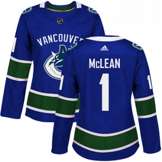 Womens Adidas Vancouver Canucks 1 Kirk Mclean Premier Blue Home NHL Jersey Womens Adidas Vancouver Canucks 1 Kirk Mclean Premier Blue Home NHL Jersey