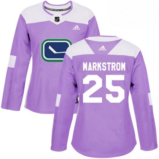 Womens Adidas Vancouver Canucks 25 Jacob Markstrom Authentic Purple Fights Cancer Practice NHL Jersey Womens Adidas Vancouver Canucks 25 Jacob Markstrom Authentic Purple Fights Cancer Practice NHL Jersey