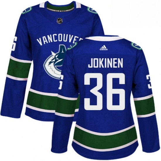 Womens Adidas Vancouver Canucks 36 Jussi Jokinen Premier Blue Home NHL Jersey Womens Adidas Vancouver Canucks 36 Jussi Jokinen Premier Blue Home NHL Jersey