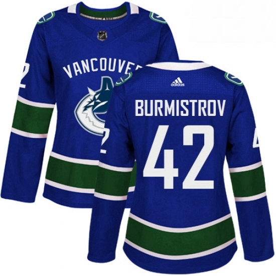 Womens Adidas Vancouver Canucks 42 Alex Burmistrov Premier Blue Home NHL Jersey Womens Adidas Vancouver Canucks 42 Alex Burmistrov Premier Blue Home NHL Jersey