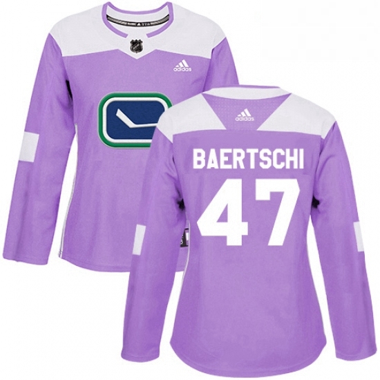 Womens Adidas Vancouver Canucks 47 Sven Baertschi Authentic Purple Fights Cancer Practice NHL Jersey Womens Adidas Vancouver Canucks 47 Sven Baertschi Authentic Purple Fights Cancer Practice NHL Jersey