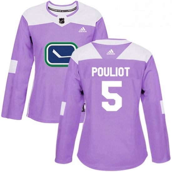 Womens Adidas Vancouver Canucks 5 Derrick Pouliot Authentic Purple Fights Cancer Practice NHL Jersey Womens Adidas Vancouver Canucks 5 Derrick Pouliot Authentic Purple Fights Cancer Practice NHL Jersey