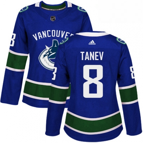 Womens Adidas Vancouver Canucks 8 Christopher Tanev Premier Blue Home NHL Jersey Womens Adidas Vancouver Canucks 8 Christopher Tanev Premier Blue Home NHL Jersey