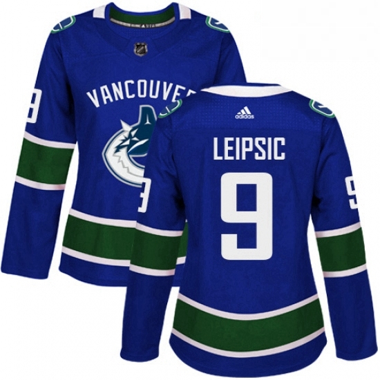 Womens Adidas Vancouver Canucks 9 Brendan Leipsic Authentic Blue Home NHL Jerse Womens Adidas Vancouver Canucks 9 Brendan Leipsic Authentic Blue Home NHL Jerse