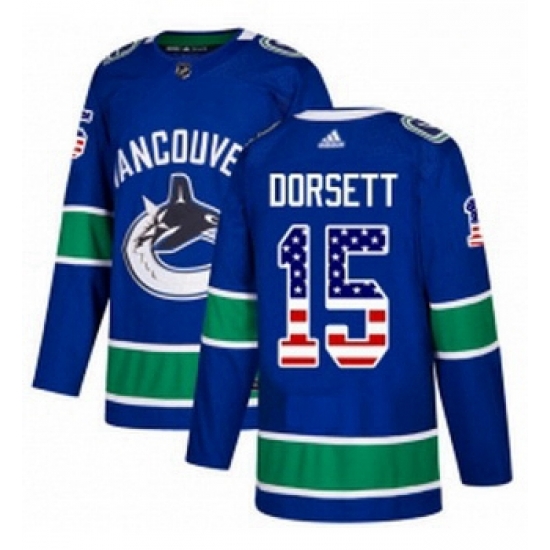 Youth Adidas Vancouver Canucks 15 Derek Dorsett Authentic Blue USA Flag Fashion NHL Jersey Youth Adidas Vancouver Canucks 15 Derek Dorsett Authentic Blue USA Flag Fashion NHL Jersey