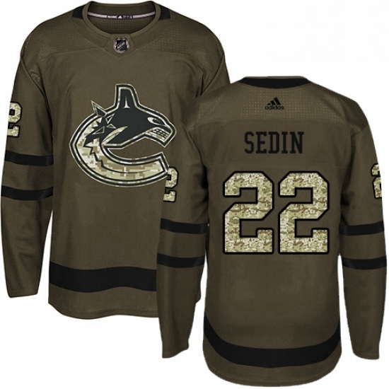 Youth Adidas Vancouver Canucks 22 Daniel Sedin Authentic Green Salute to Service NHL Jersey Youth Adidas Vancouver Canucks 22 Daniel Sedin Authentic Green Salute to Service NHL Jersey