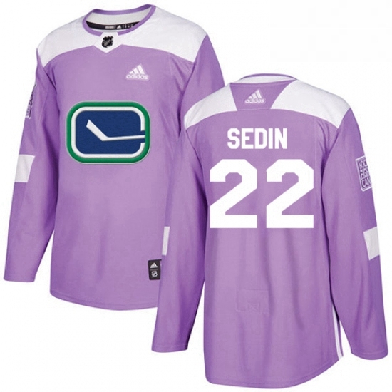 Youth Adidas Vancouver Canucks 22 Daniel Sedin Authentic Purple Fights Cancer Practice NHL Jersey Youth Adidas Vancouver Canucks 22 Daniel Sedin Authentic Purple Fights Cancer Practice NHL Jersey