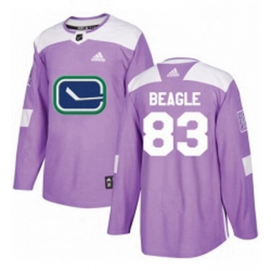 Youth Adidas Vancouver Canucks 83 Jay Beagle Authentic Purple Fights Cancer Practice NHL Jersey Youth Adidas Vancouver Canucks 83 Jay Beagle Authentic Purple Fights Cancer Practice NHL Jersey