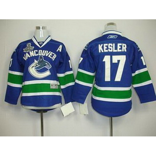 KIDS Vancouver Canucks 17 KESLER blue 2011 Stanley Cup Jerseys KIDS Vancouver Canucks 17 KESLER blue 2011 Stanley Cup Jerseys