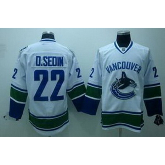 KIDS Vancouver Canucks 22 D.sedin white Jersey KIDS Vancouver Canucks 22 D.sedin white Jersey