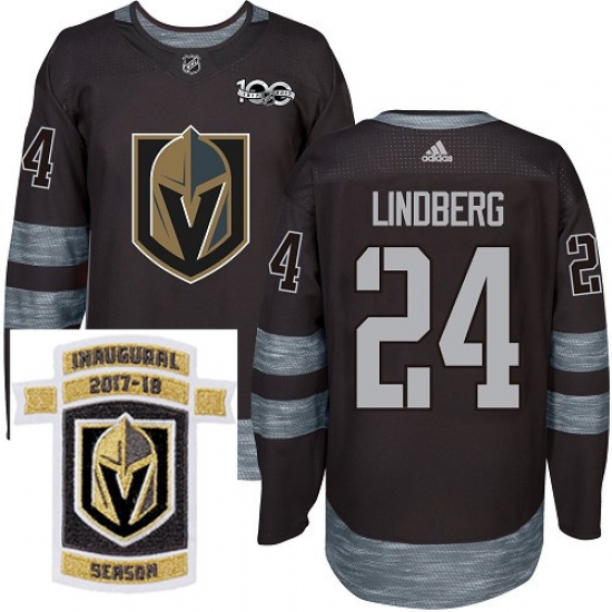 Adidas Golden Knights #24 Oscar Lindberg Black 1917 2017 100th Anniversary Stitched NHL Inaugural Season Patch Jersey Adidas Golden Knights #24 Oscar Lindberg Black 1917 2017 100th Anniversary Stitched NHL Inaugural Season Patch Jersey