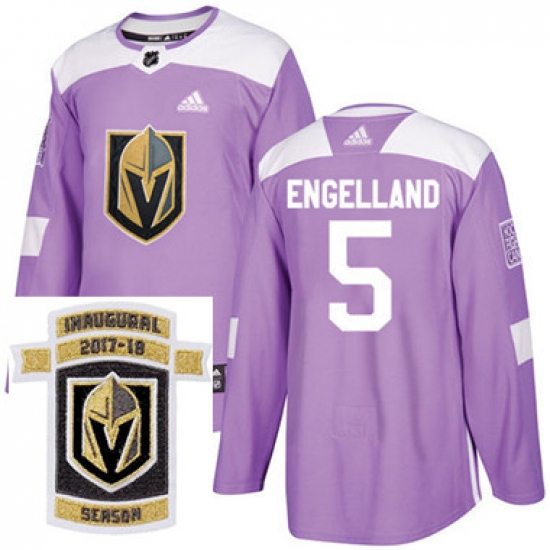 Adidas Golden Knights #5 Deryk Engelland Purple Authentic Fights Cancer Stitched NHL Inaugural Season Patch Jersey Adidas Golden Knights #5 Deryk Engelland Purple Authentic Fights Cancer Stitched NHL Inaugural Season Patch Jersey