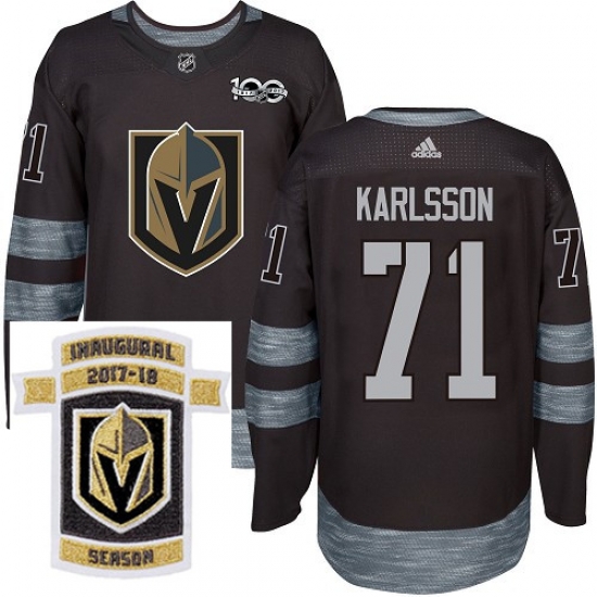 Adidas Golden Knights #71 William Karlsson Black 1917 2017 100th Anniversary Stitched NHL Inaugural Season Patch Jersey Adidas Golden Knights #71 William Karlsson Black 1917 2017 100th Anniversary Stitched NHL Inaugural Season Patch Jersey